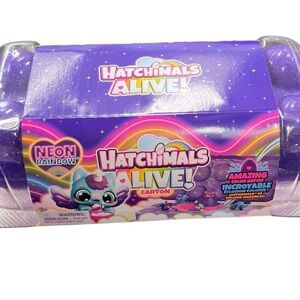 Hatchimals Alive, Neon Rainbow Egg Carton Toy with 5 Mini Figures in Color